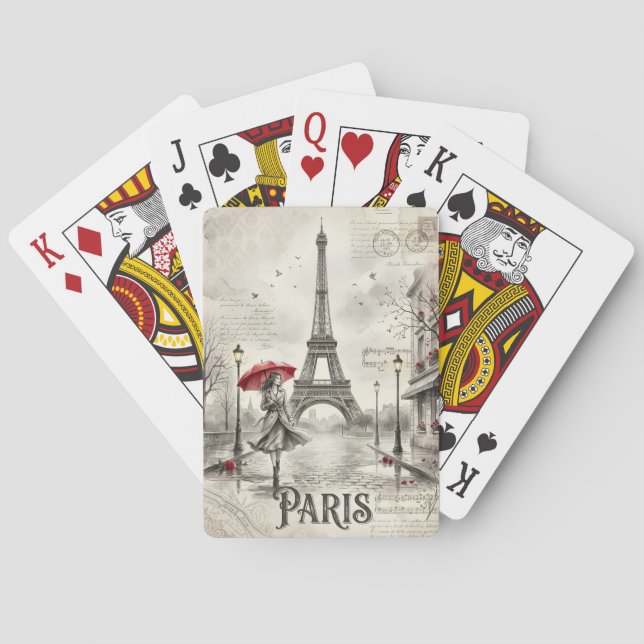 Cartas de Juego de París Francia (Reverso)