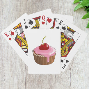 Cartas de juego de pastel de cerezo