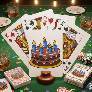 Cartas de juego de pastel de cumpleaños