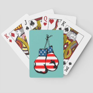 CARTAS DE JUEGO DE PATRIOTA DE GUANTES EN CAJAS