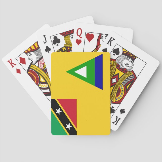 Cartas de juego de Paul McGehee "Nevis Flag" (Reverso)