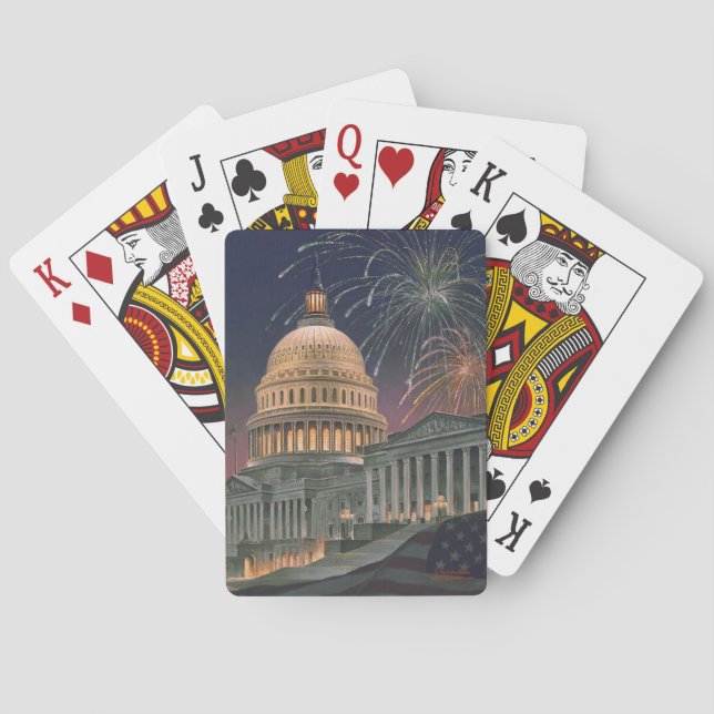 Cartas de juego de Paul McGehee "US Capitol" (Reverso)