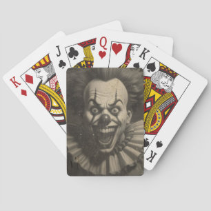 cartas de juego de payaso vintage