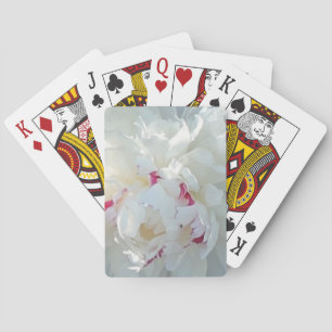 Cartas de juego de peonía romántica