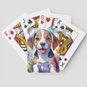 Cartas de juego de perro de Beagle