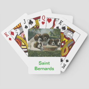 Cartas de juego de perro de San Bernardo