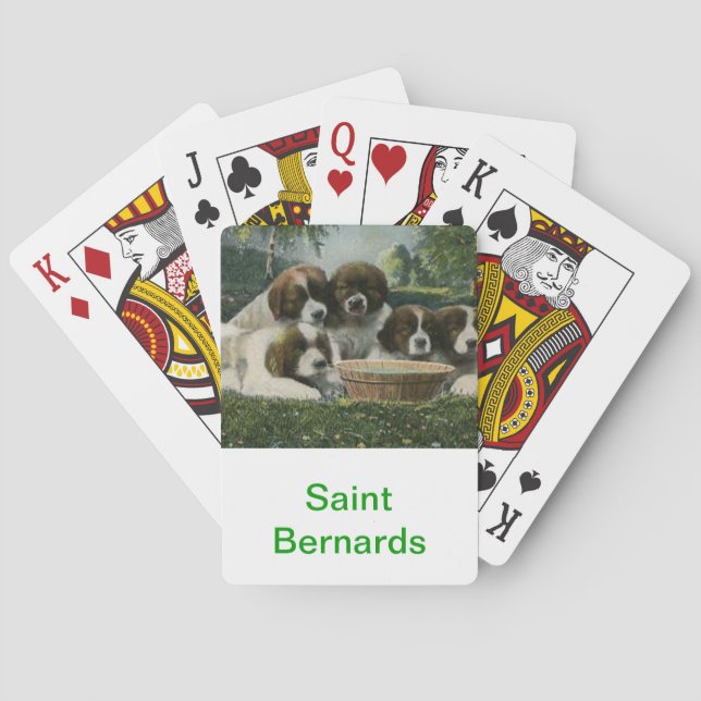 Cartas de juego de perro de San Bernardo (Reverso)
