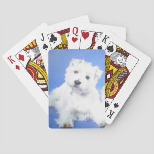 Cartas de juego de Perro White Terrier de la regió
