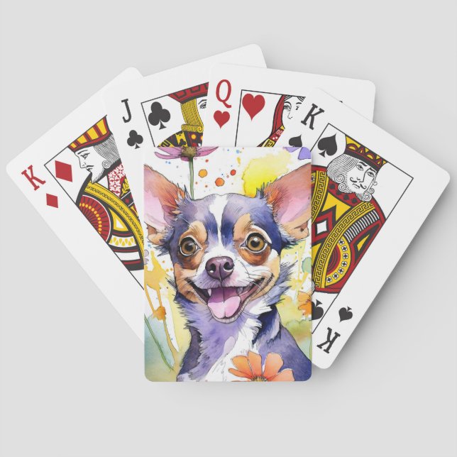 Cartas de juego de perros chihuahua (Reverso)