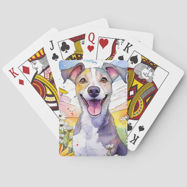 Cartas de juego de perros de Greyhound (Reverso)
