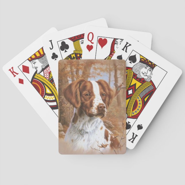 Cartas de juego de perros españoles de Bretaña (Reverso)