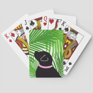Cartas de juego de perros negros de la Isla de la 