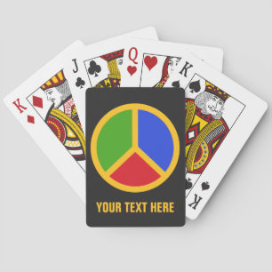 Cartas de juego de personalizado de signo de paz c