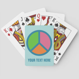 Cartas de juego de personalizado de signo de paz c