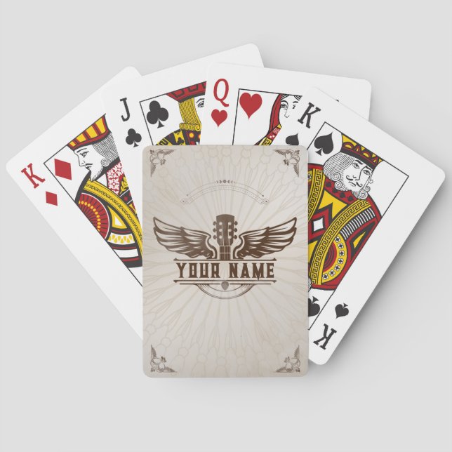 Cartas de juego de Personalizados de guitarrista p (Reverso)