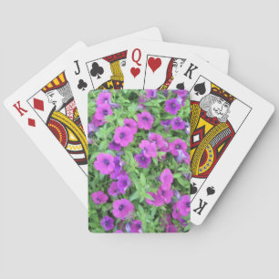 Cartas de juego de Petunias púrpuras