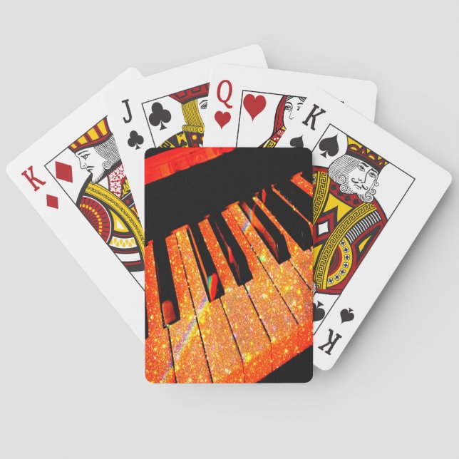 Cartas de juego de piano brillantes en Guay (Reverso)