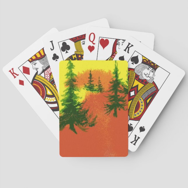 Cartas de juego de pinos (Reverso)
