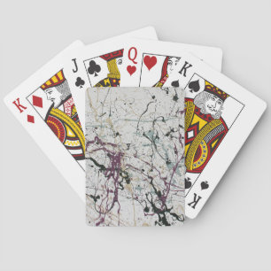 Cartas de juego de pintura de plaquetas de abstrac