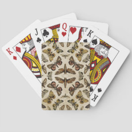 Cartas de juego de polillas vintage
