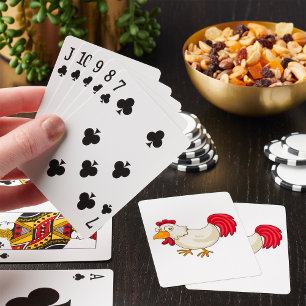 Cartas de juego de pollo personalizado