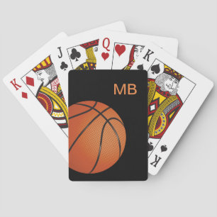Cartas de juego de póquer con tema de baloncesto m
