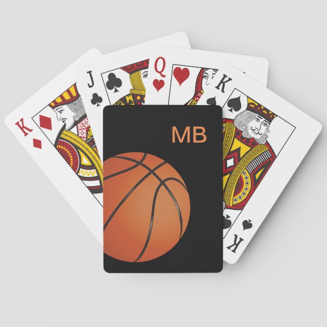 Cartas de juego de póquer con tema de baloncesto m (Reverso)