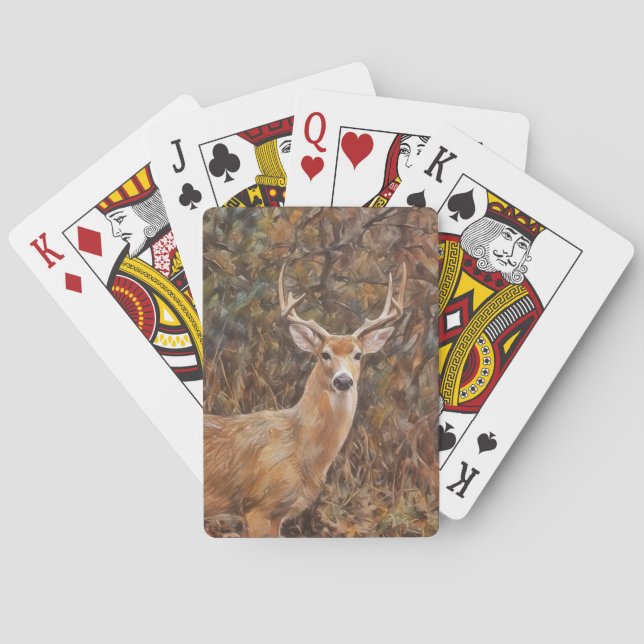 Cartas de juego de póquer de Deer Antlers Wild Art (Reverso)