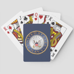 Cartas de juego de póquer de la Marina de Estados 