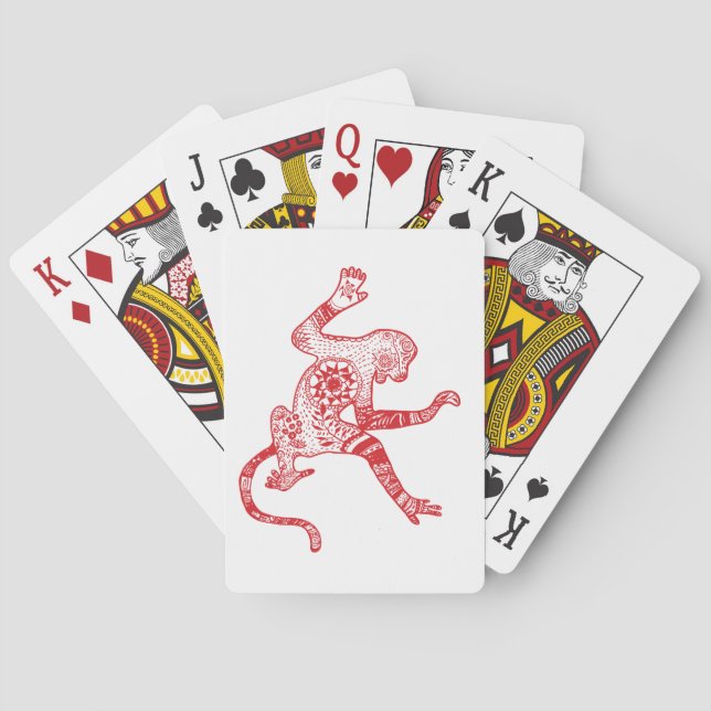 Cartas de juego de póquer Fire Monkey Bicycle® (Reverso)