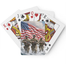 Cartas de juego de póquer Fuerza militar