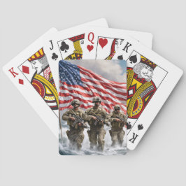 Cartas de juego de póquer Fuerza militar