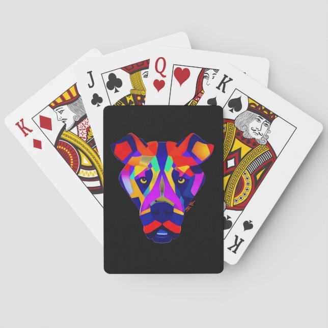 Cartas de juego de Póquer negro de perro de Alexan (Reverso)
