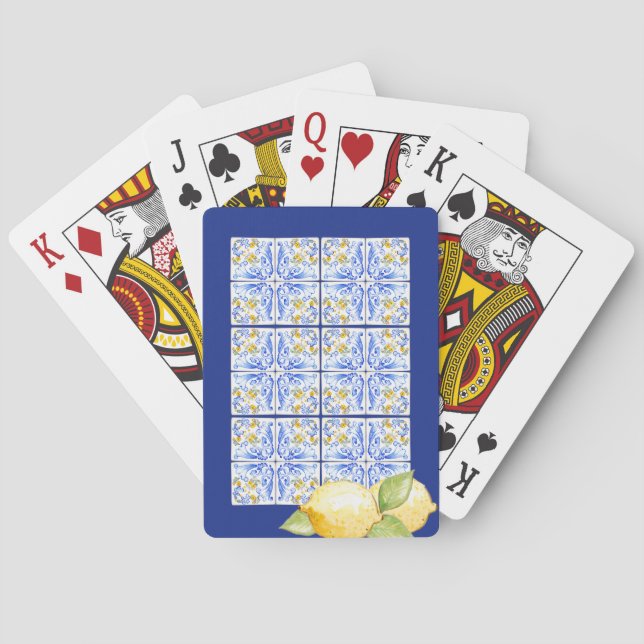 Cartas de juego de Positano (Reverso)