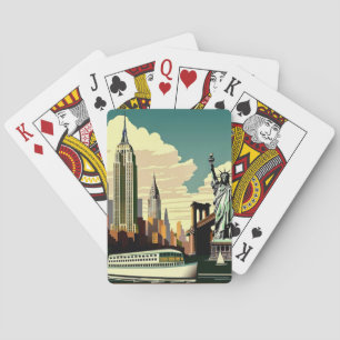 Cartas de juego de postales de la ciudad de Nueva 