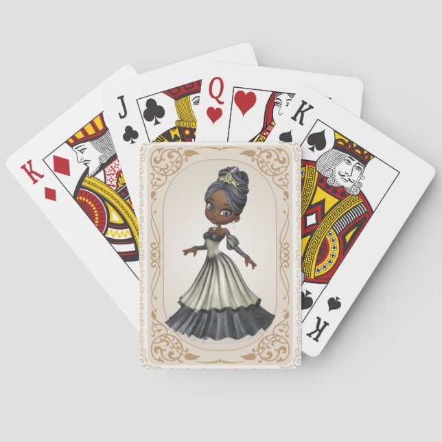 Cartas de juego de princesas africanas (Reverso)