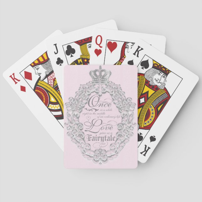 Cartas de juego de princesas rosadas de época FAIR (Reverso)