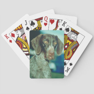 Cartas de juego de punteros de Shorthair en Aleman
