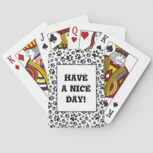 Cartas de juego de puntos de polka blanco y negro