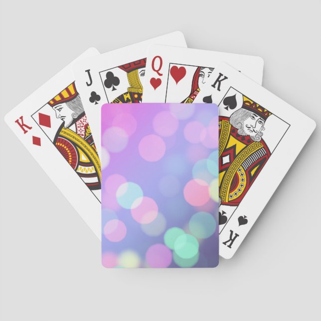 Cartas de juego de Purple Bokeh (Reverso)