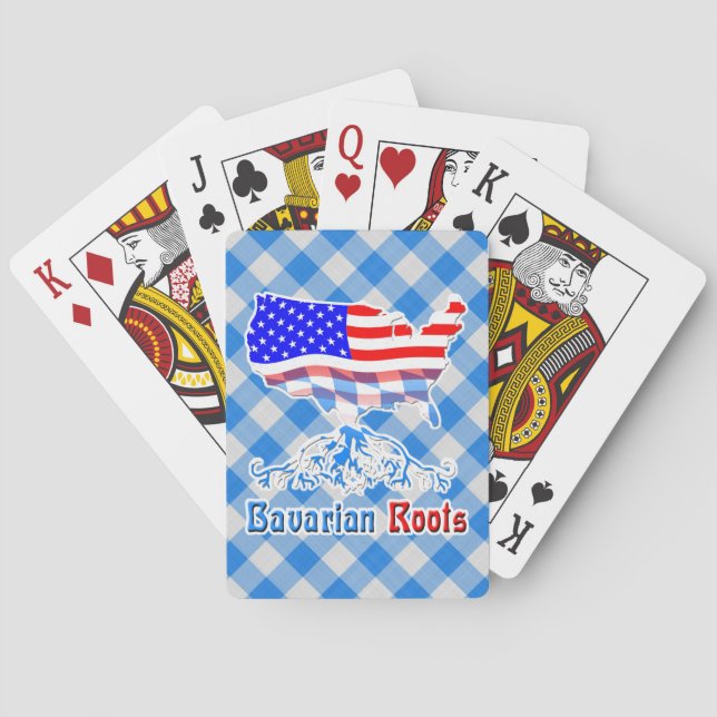 Cartas de juego de raíces bávaras norteamericanas (Reverso)