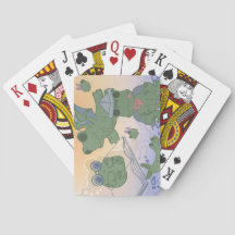 Cartas de juego de rana imaginativa