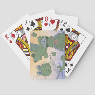 Cartas de juego de rana imaginativa