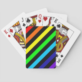 Cartas de juego de rayas de arcoiris
