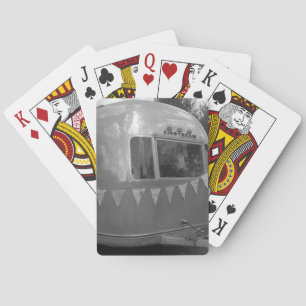 Cartas de juego de remolque de campamento vintage