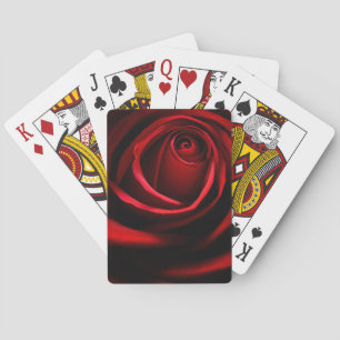 Cartas de juego de Rosa Roja, caras de índice está