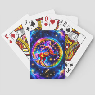 Cartas de juego de Sagitario Neon