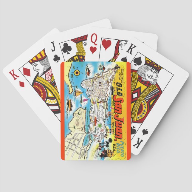 Cartas de juego de San Juan Antiguo (Reverso)