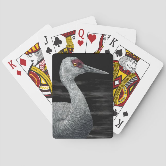 Cartas de juego de Sandhill Crane - "Viajero antig (Reverso)