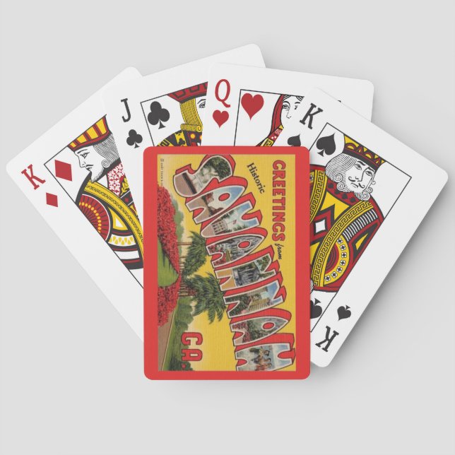 Cartas de juego de Savannah Georgia (Reverso)